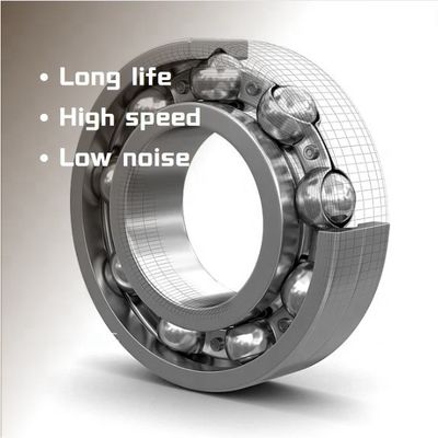 Stabiele prestaties en laag geluid 6416 Deep Groove Radial Ball Bearing 80x200x48mm