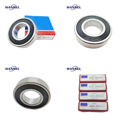 Boringsgrootte 0 30 mm S K F Diepe groef kogellagers 6206-2RS1/C3 voor prestaties