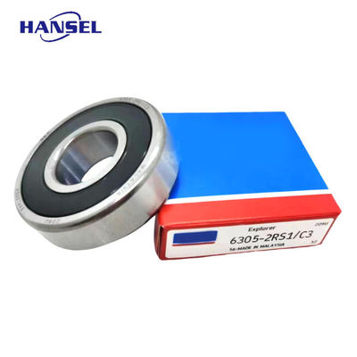 Diepgroefkogellagers 6305-2RS1/C3 Miniatuurlagers voor eenrijstructuur